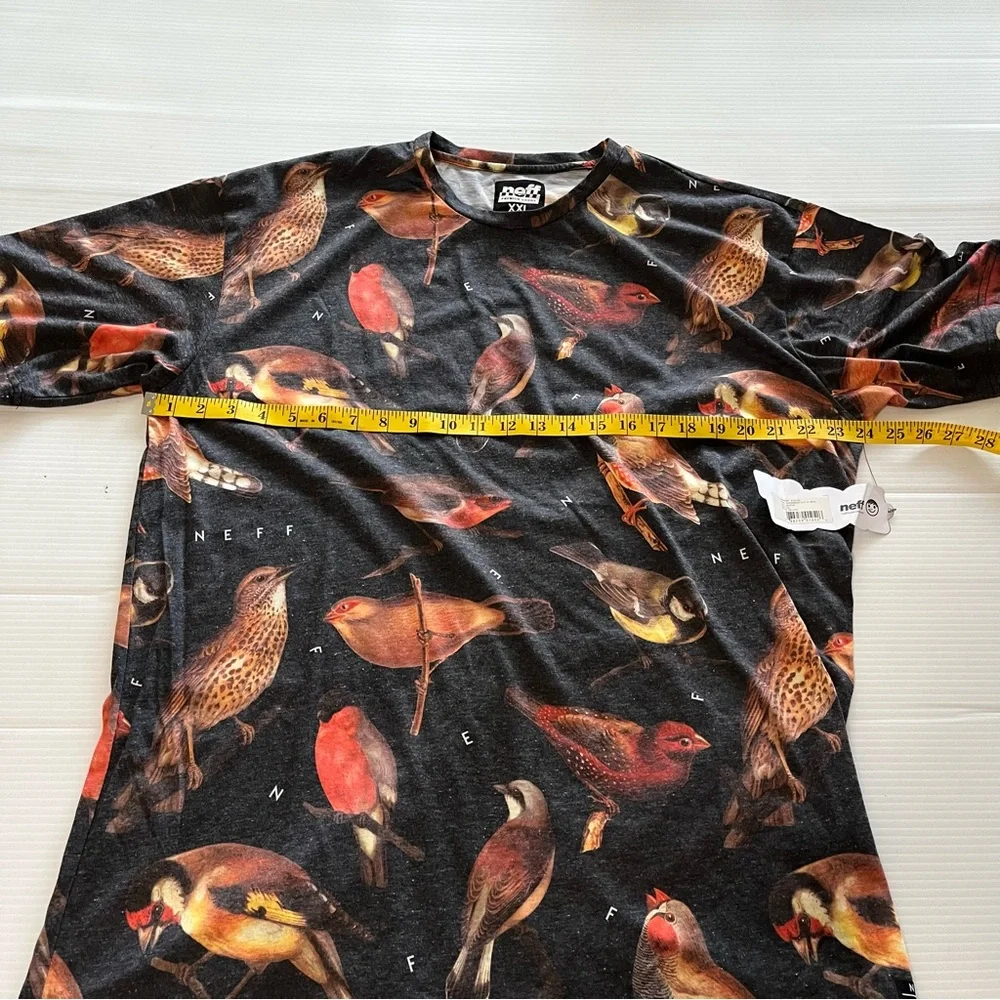 NEFF NWT Short Sleeve T-Shirt Black Express Multicolor Songbirds Cut N’Sew XXL - Picture 9 of 10